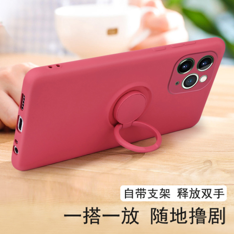 適用iPhone17手機殼蘋果15液態矽膠創意支架指環16精孔全包保護套 4