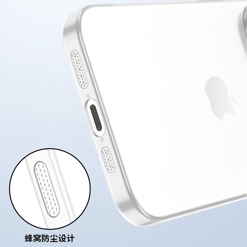 適用精孔大孔蘋果iphone1213141516promax二代pp超薄磨砂手機殼 2