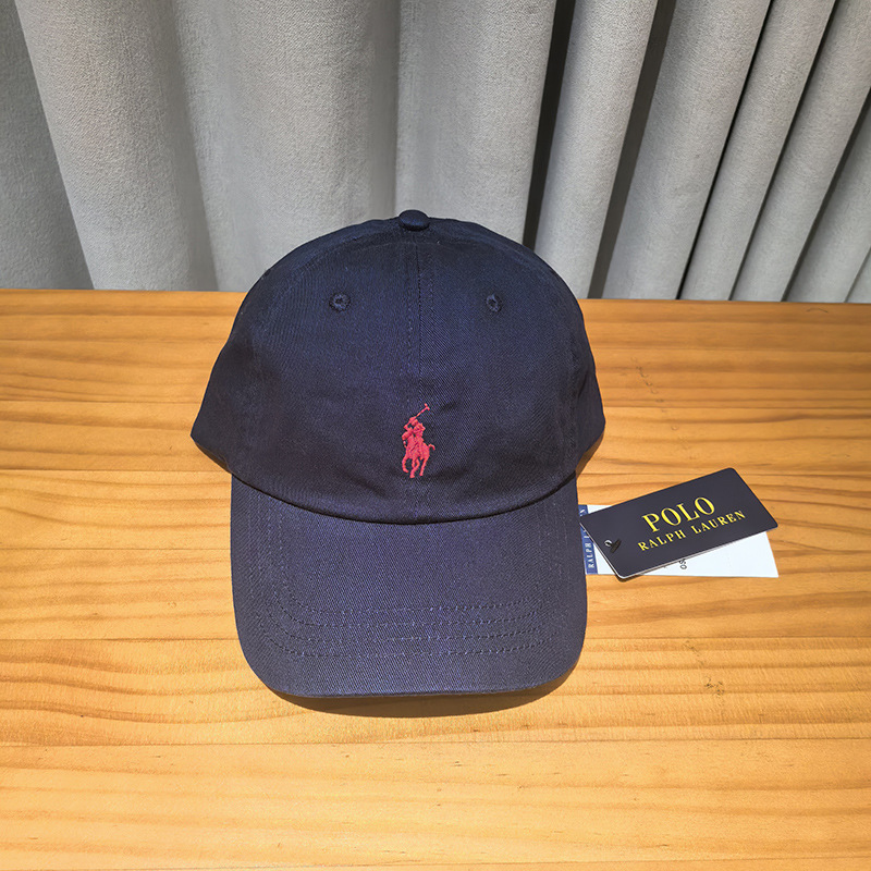 掃碼RL拉夫帽子polo保羅水洗棒球帽男女灰色小馬刺繡顯臉小鴨舌帽 2