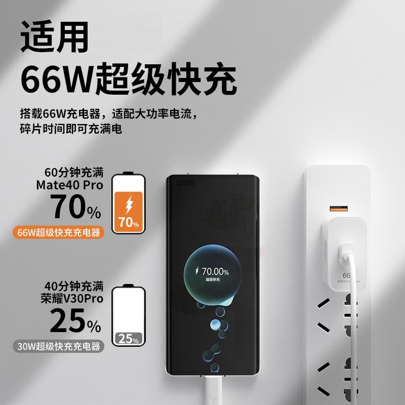 適用華為100W充電器頭原66W裝超級快充mate60pro榮耀50代發120W線 4