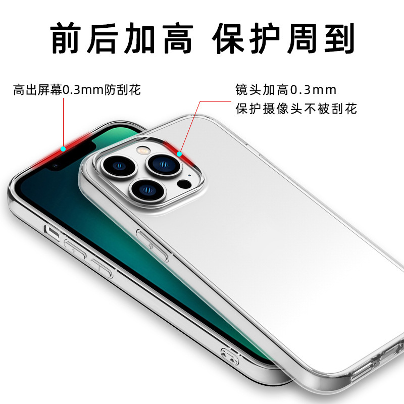 適用18pro蘋果15手機殼iphone14防水紋矽膠保護套17全包透明軟殼 3