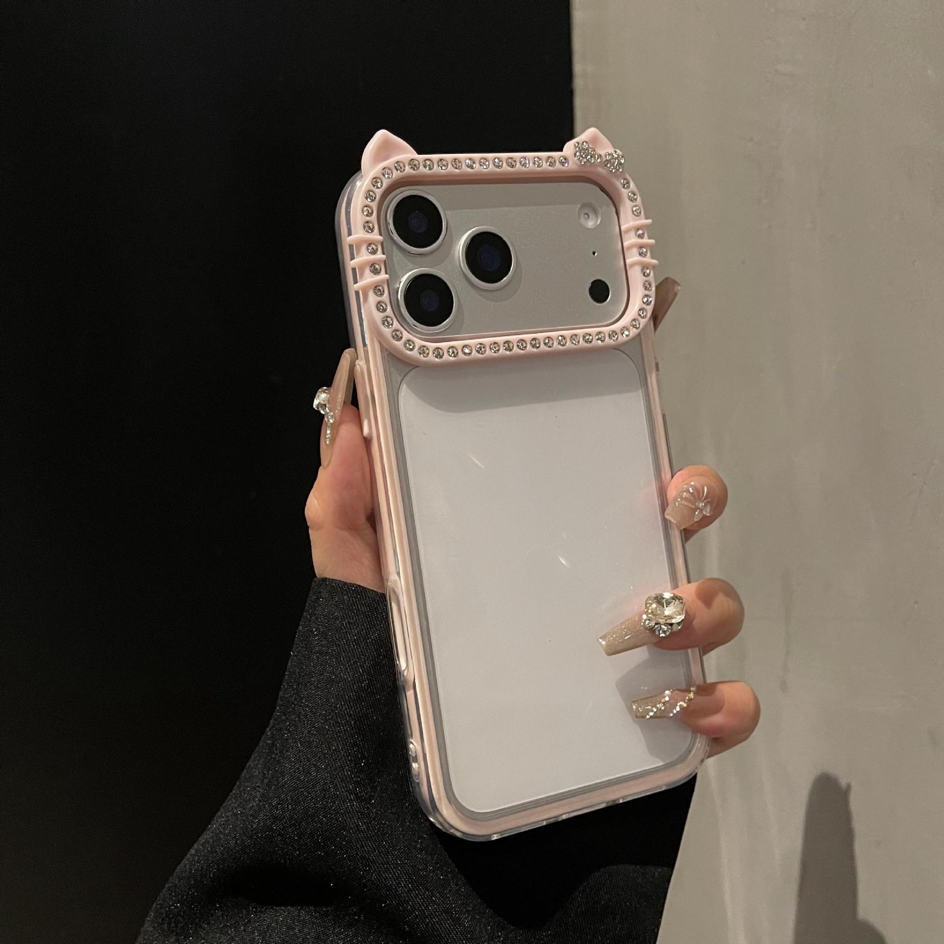 KT耳朵滴膠透明殼適用iPhone17手機殼15蘋果15promax亞克力16凹槽 2