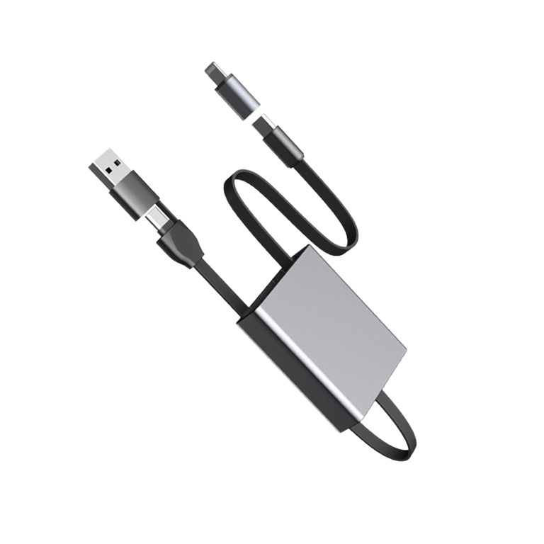 單向伸縮數據線100W跨境車載充電type-c單拉快充桌充快充定製禮品 5