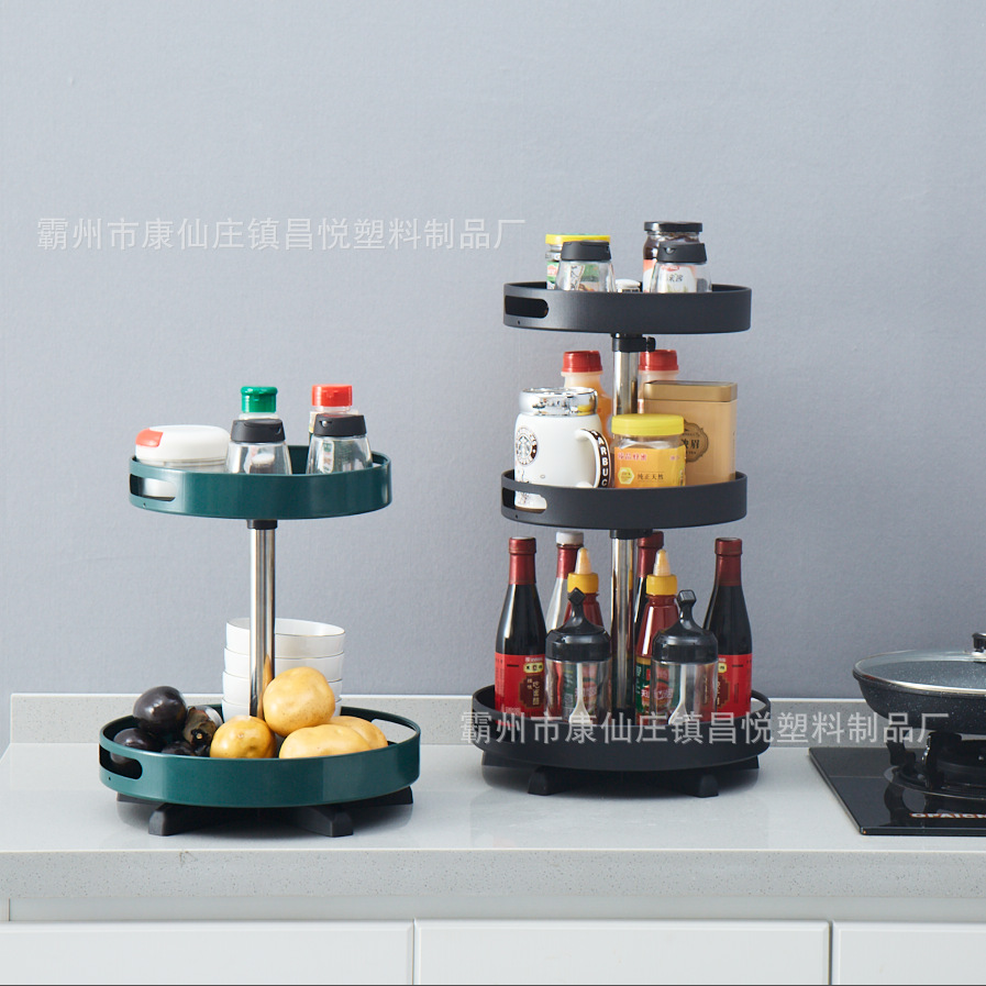 360度廚房旋轉調料架檯面用品作料味收納架置物架可旋轉收納架 3