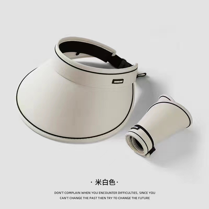 2024新款遮臉防紫外線騎行太陽帽百搭款夏季遮陽防曬帽子女空頂帽 2