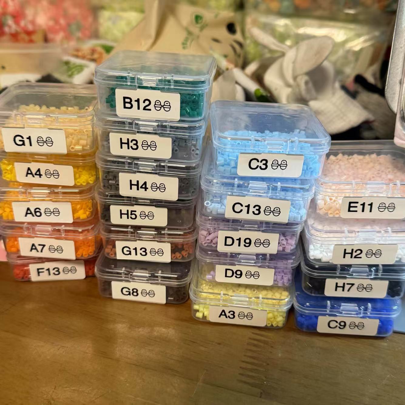 【大盒+60個5.5方盒】拼豆收納盒分裝米珠配件美甲透明整理飾品 3