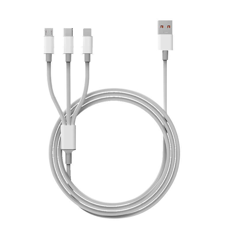 手機數據線三合一超級快充usb充電線適用蘋果華為一拖三數據線 5