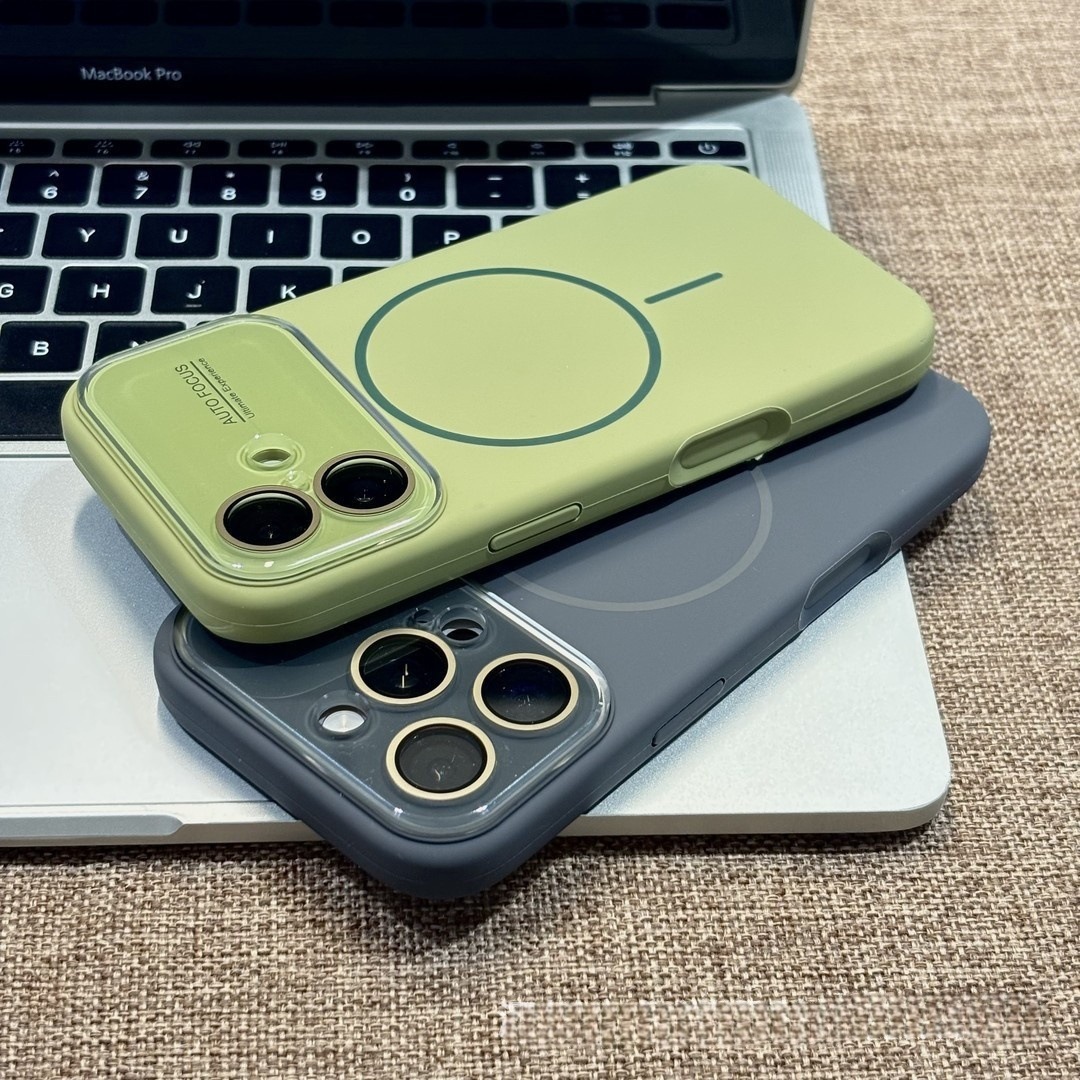 適用蘋果18promax大視窗細圈磁吸手機殼iPhone17液態矽膠保護套13 4