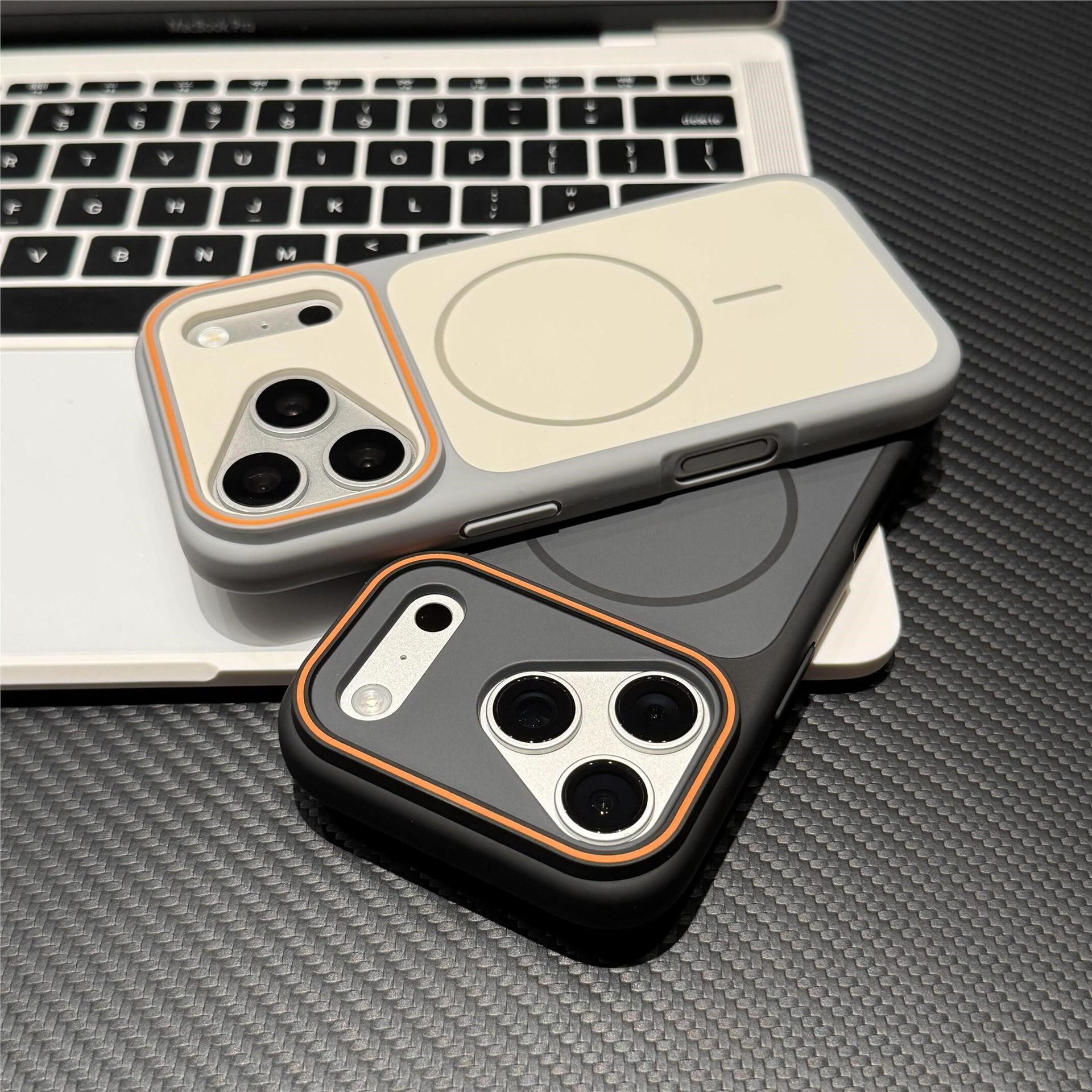 魅影撞色磁吸適用iPhone18PROMAX膚感手機殼蘋果17全包16高級感15 1