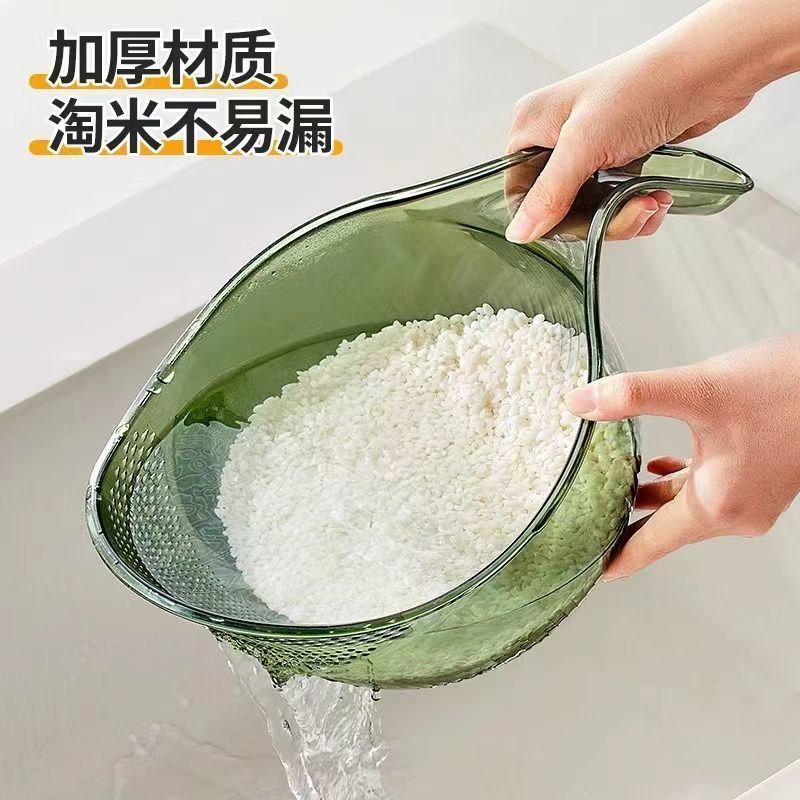 跨境款淘米神器洗米篩淘簡約廚房用品水果瀝水籃多功能洗菜淘米籃