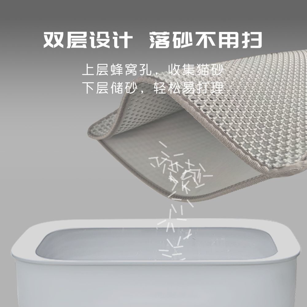 貓砂墊雙層超大防帶出貓砂盆墊子過濾防外濺漏砂控砂墊貓咪用品 3
