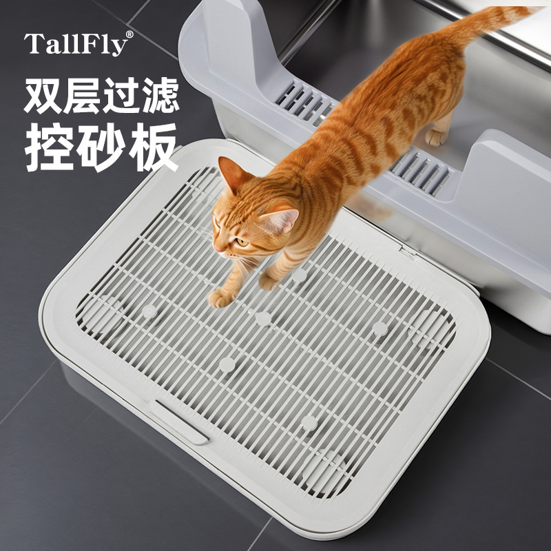 寵物用品貓砂防帶出墊子雙層過濾控砂板貓咪用品貓窩大尺寸貓砂墊