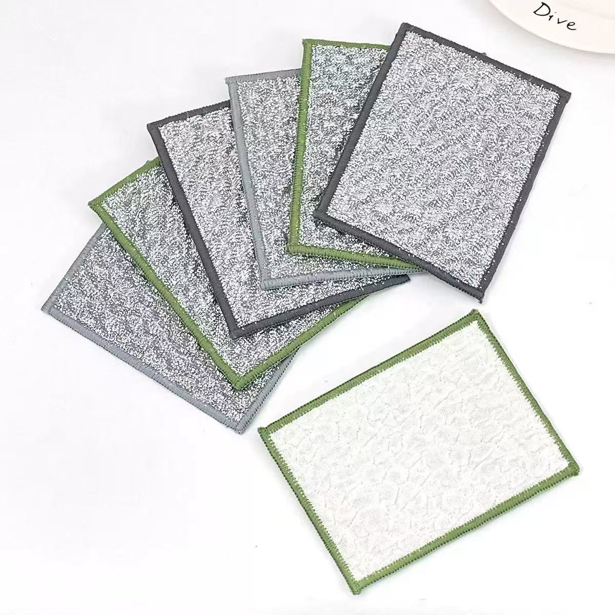 新款銀絲泡泡紗洗碗百潔布雙層加厚不沾油吸水廚房用品耐用 3