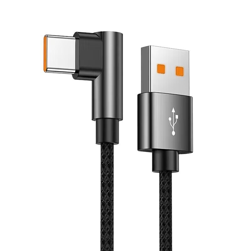 加長3米10A超級快充type-c彎頭數據線適用華為小米榮耀手機充電線 5