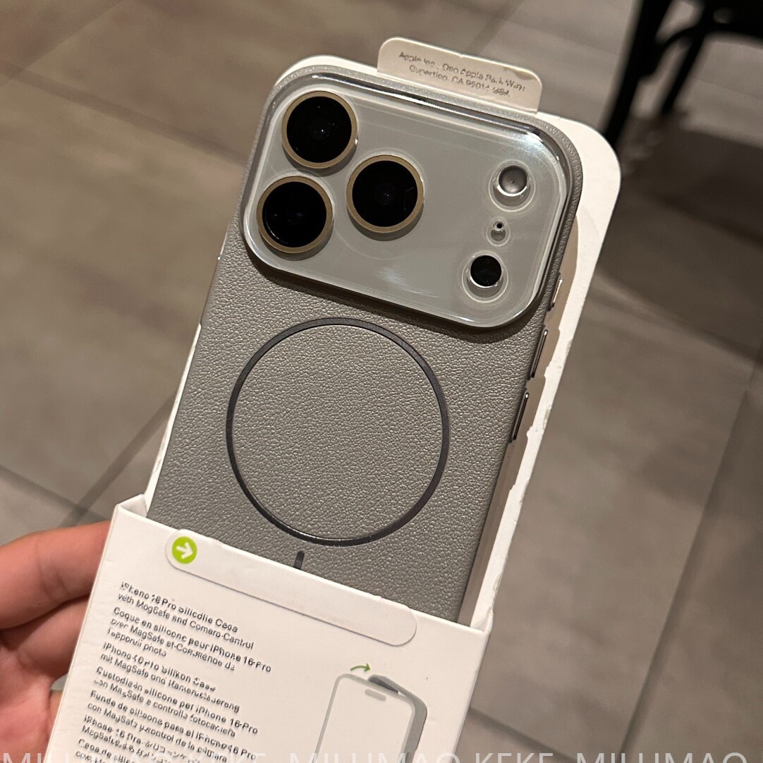 適用iPhone18PROMAX荔枝紋膚感磁吸手機殼蘋果17鏡頭膜高級保護套