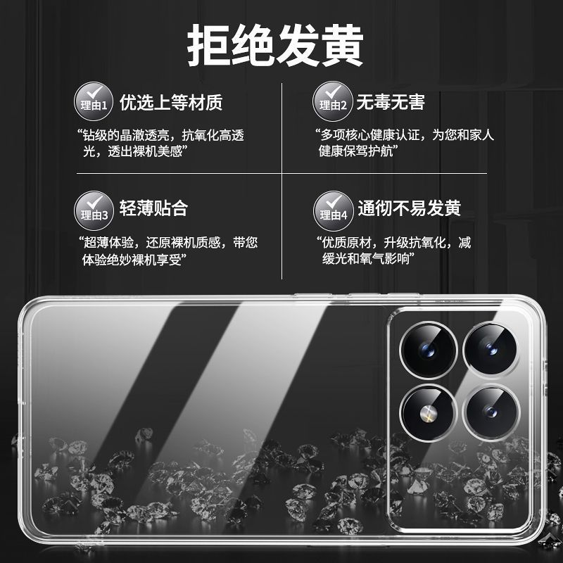 紅米K70殼適用小米k70pro透明殼k70E全包超薄矽膠軟殼防摔保護套 3