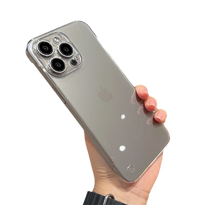 無邊框透明精孔手機殼蘋果18promax適用於iPhone17透明PC硬殼現貨 5