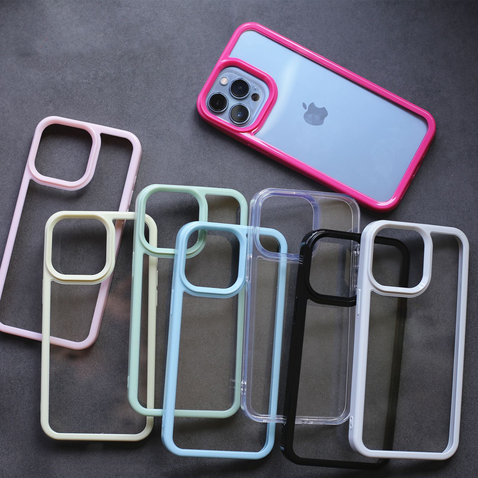 適用蘋果18promax凹槽殼iphone17/16pm糖果色滴膠奶油膠素材手機