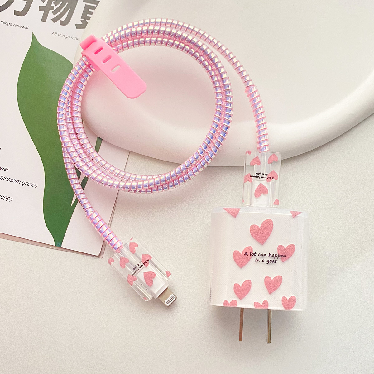 適用蘋果20w充電器保護套數據線保護套16pro/17充電線咬線器防斷