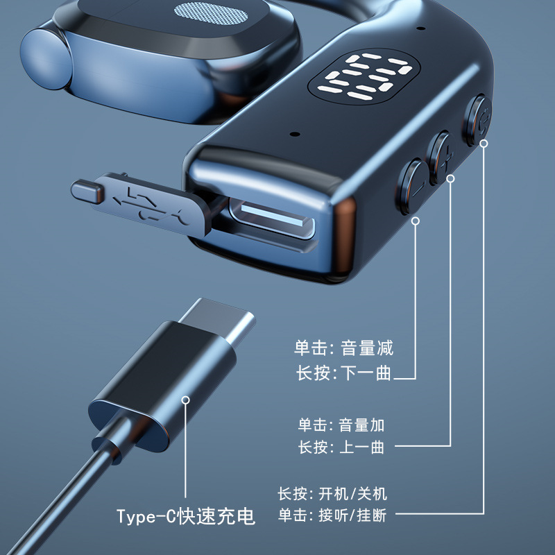 無線藍牙耳機不入耳掛耳式單耳高音質通話超長續航運動左右耳通用 3