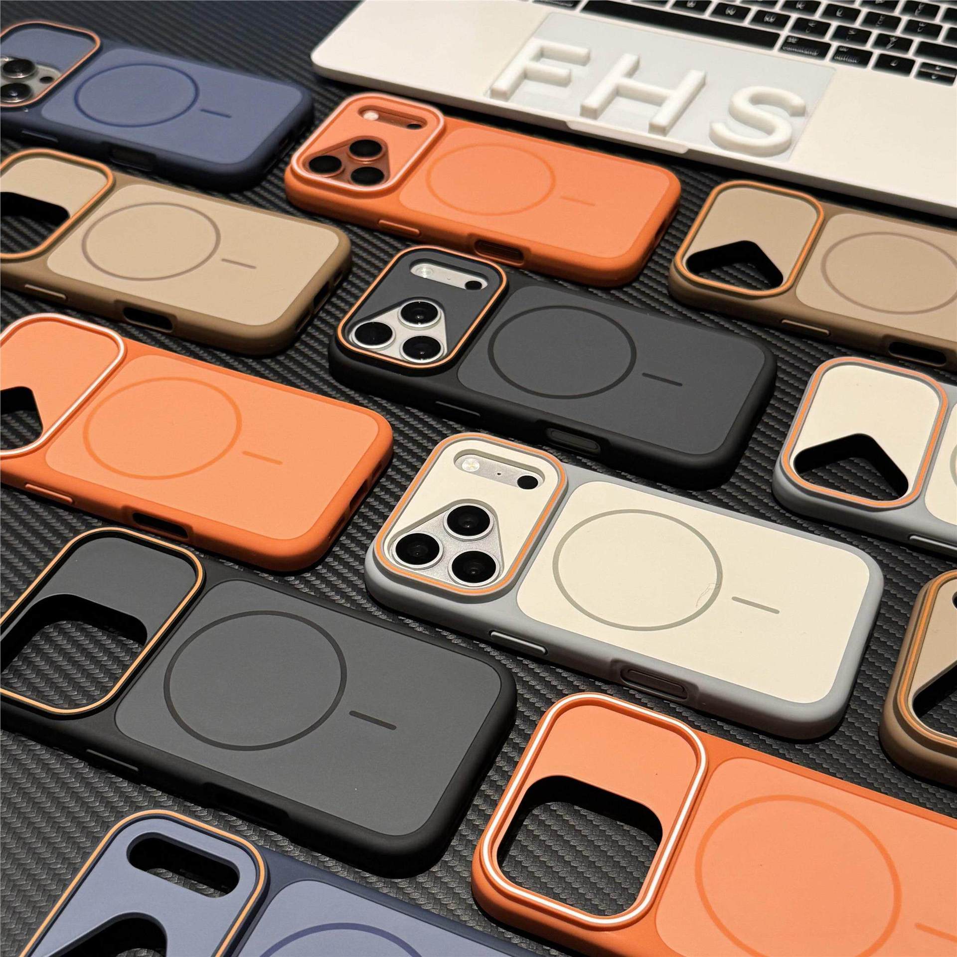 魅影撞色磁吸適用iPhone18PROMAX膚感手機殼蘋果17全包16高級感15 3