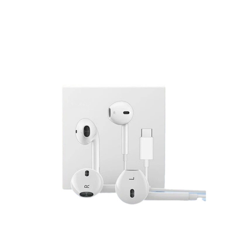 適用蘋果15/16有線耳機iPhone17入耳式k歌耳返遊戲Type-c通話耳塞 5