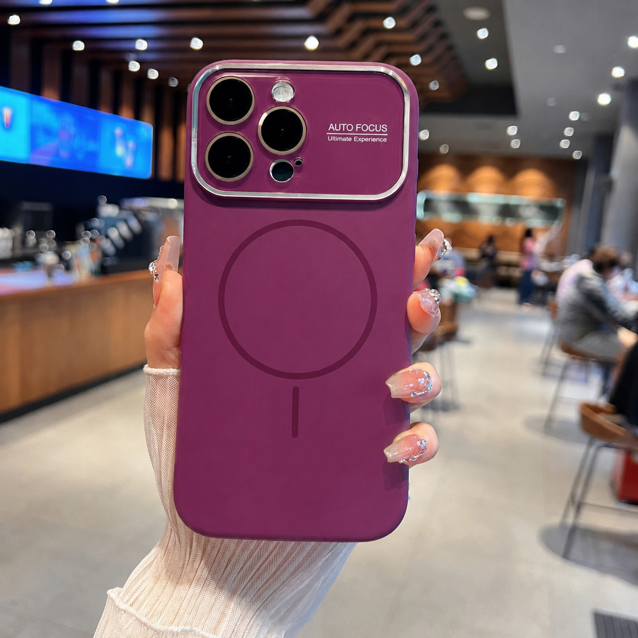 適用蘋果18promax大視窗細圈磁吸手機殼iPhone17液態矽膠保護套13 1