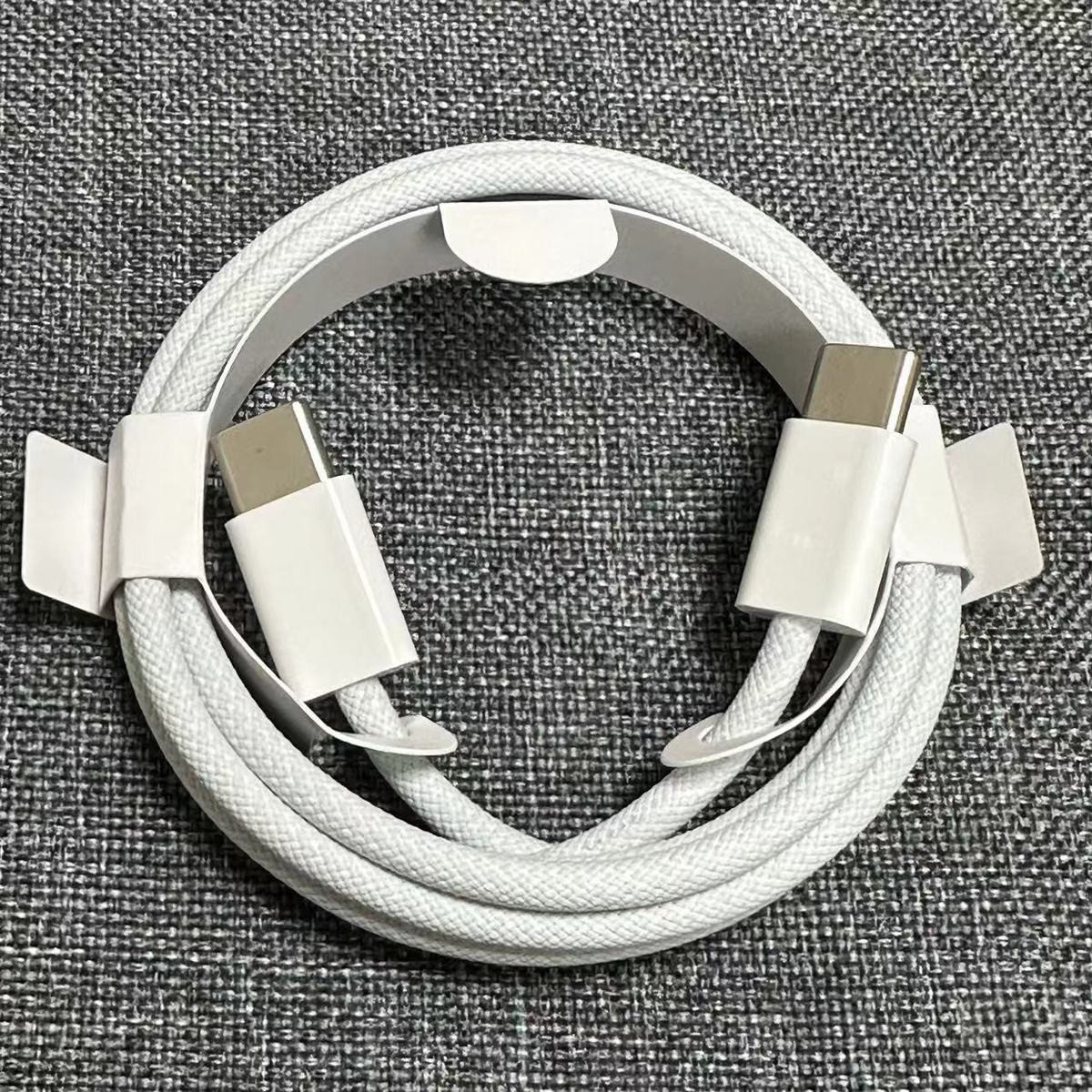 適用於蘋果PD快充編織數據線C to C 60W雙頭充電線2米原裝正品