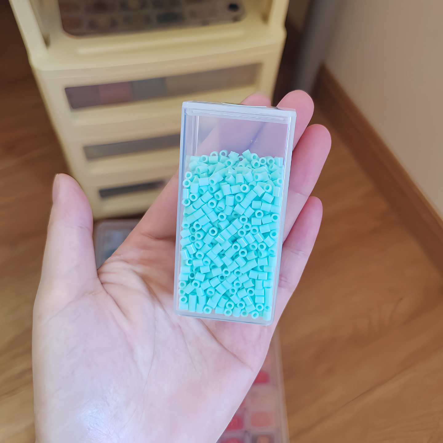 長條拼豆盒拼豆收納小方盒透明手工diy豆子分裝盒子拼豆材料收納 2