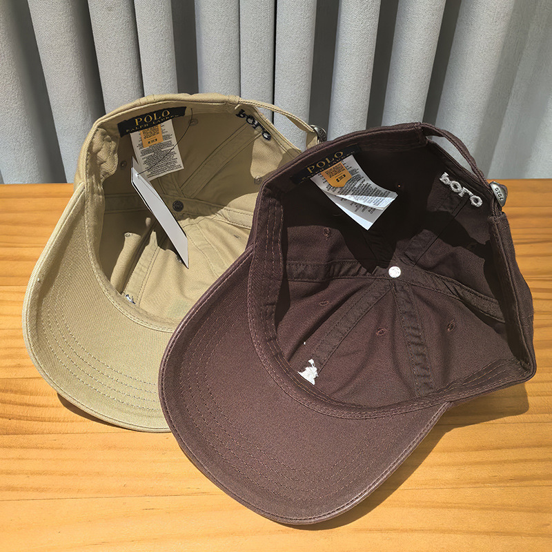 掃碼RL拉夫帽子polo保羅水洗棒球帽男女灰色小馬刺繡顯臉小鴨舌帽 4