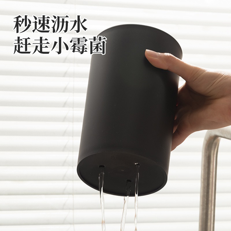 刀具收納架廚房用品插刀架多功能塑料家用刀盒黑色高級西式刀筒 4