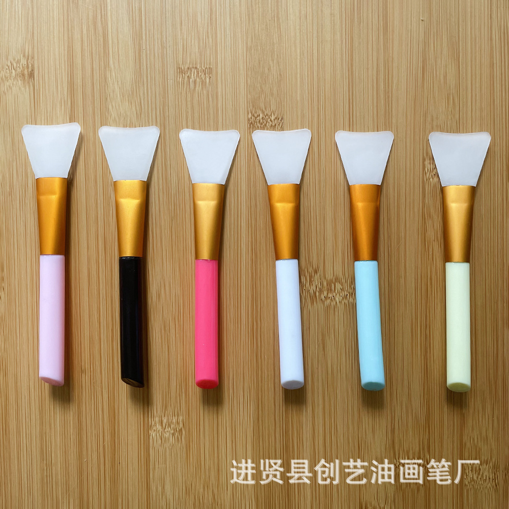 白杆粉杆軟毛面膜刷子矽膠面膜刷化妝刷美容刷子調膜刷面膜塗抹器 2