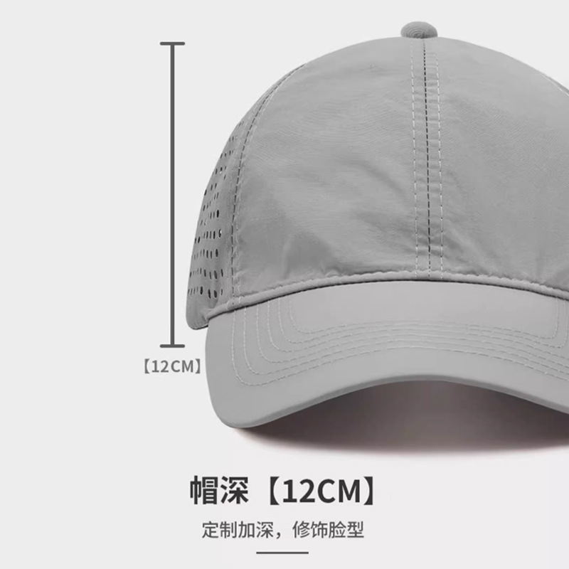 速乾透氣棒球帽男夏季戶外遮陽帽女薄款加大頭圍軟頂防曬鴨舌帽子 3