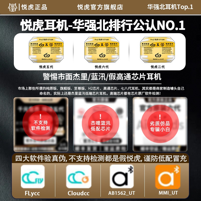 悅虎洛達1562AE華強北藍牙耳機支持APP檢測AM優2026年新款 2