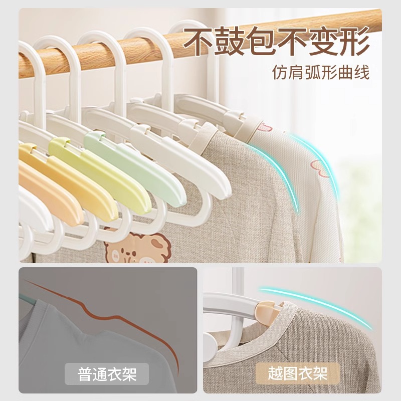 衣架專用可伸縮中童大童新生兒小孩晾衣服撐防滑設計收納無痕防滑 2