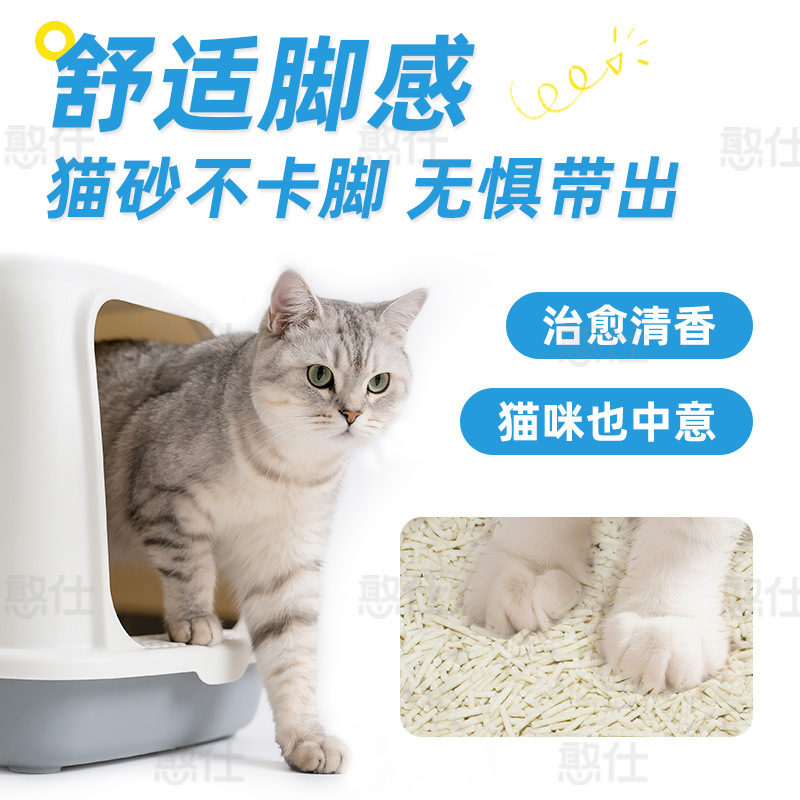 豆腐貓砂40斤大包低塵奶香原味貓咪用品幼貓成貓混合貓沙20斤裝 2