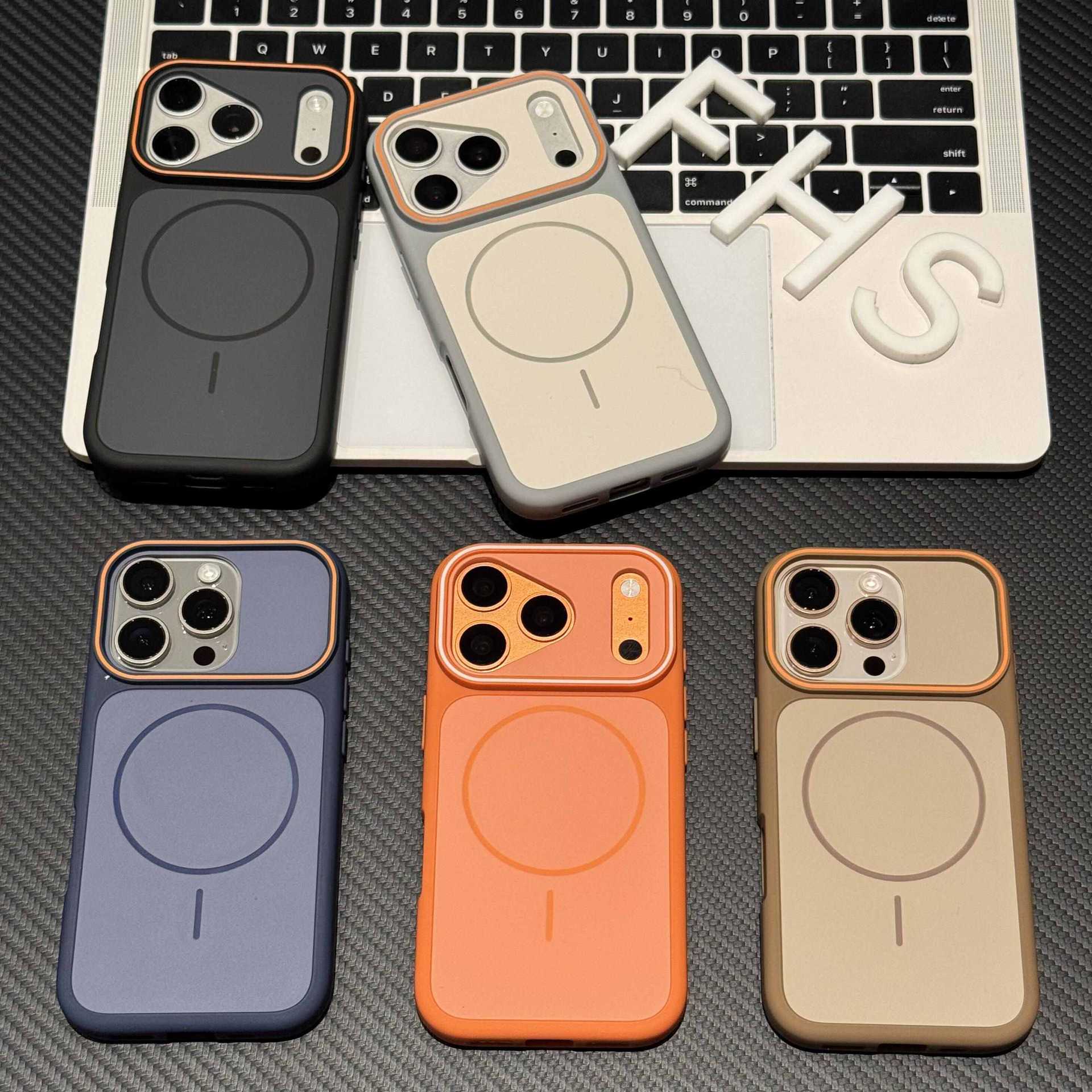 魅影撞色磁吸適用iPhone18PROMAX膚感手機殼蘋果17全包16高級感15 2