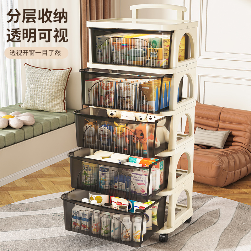 可移動小推車置物架多層嬰兒用品零食玩具收納架廚房客廳臥室通用 2