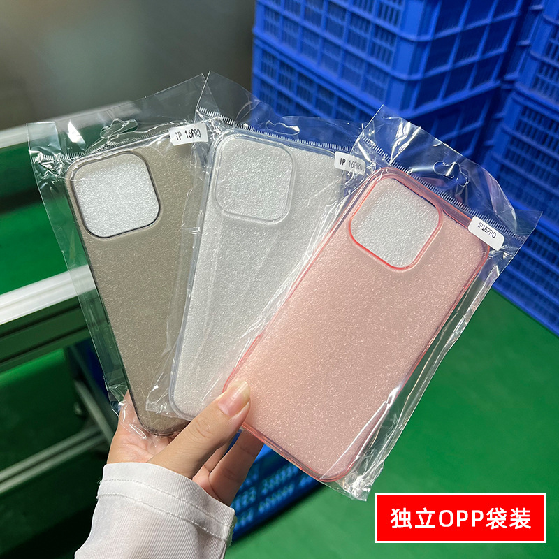 簡約適用蘋果16Promax閃粉15手機殼iphone18 Pro透明13/17保護套 4