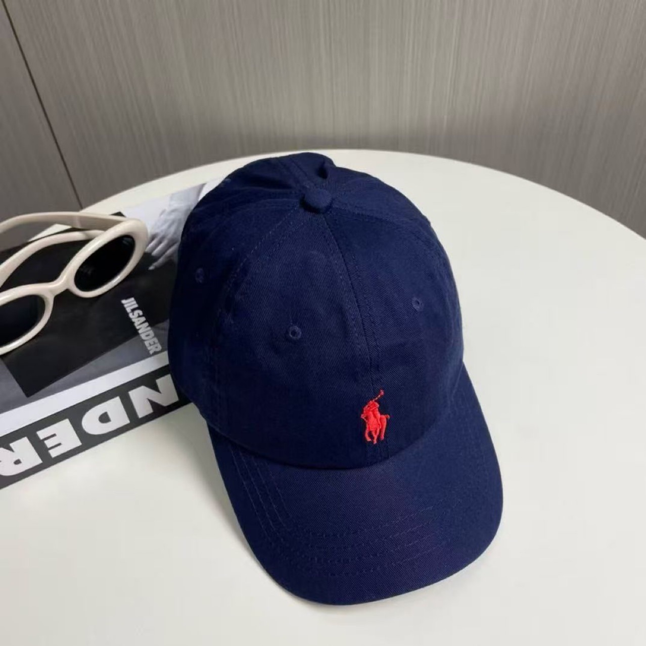 拉夫棒球帽刺繡洗水帽男女休閒百搭女戶外Polo鴨舌帽男字母遮陽帽 4