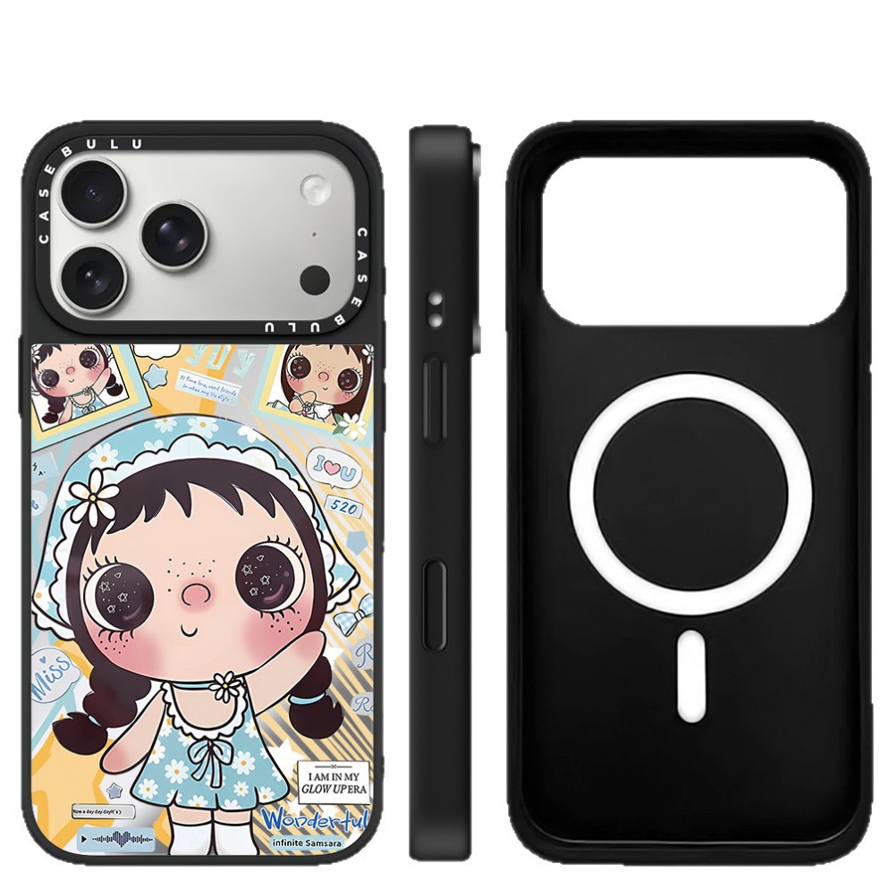 潮牌環繞KT貓適用蘋果iPhone18ProMax/16/15手機殼網紅鏡面保護套 5