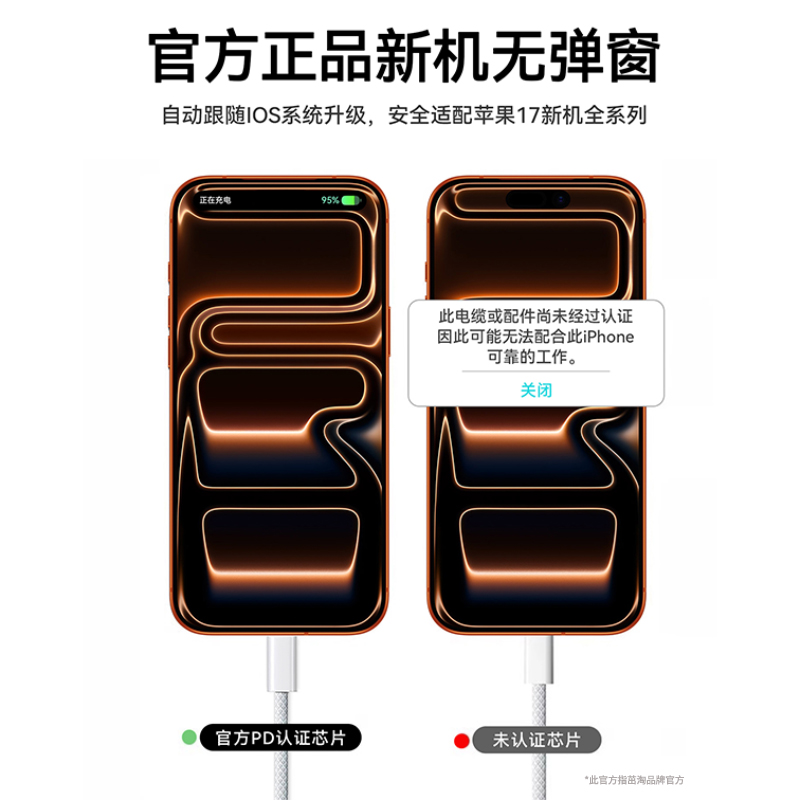 PD40W適用蘋果iPhone17系列充電器原裝快充17原廠頭氮化鎵充電頭 3