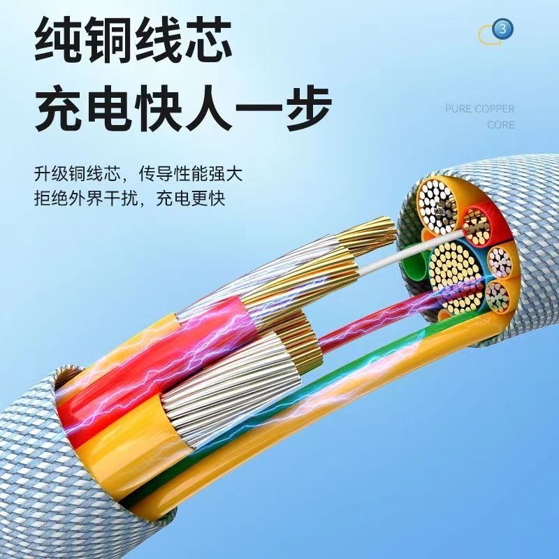 適用安卓手機快充數據線充電器線vivo華為閃充OPPO榮耀小米加長線 3
