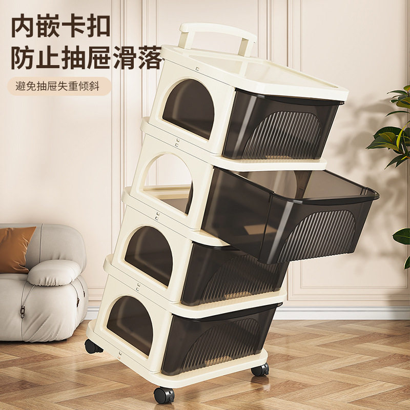 可移動小推車置物架多層嬰兒用品零食玩具收納架廚房客廳臥室通用 4