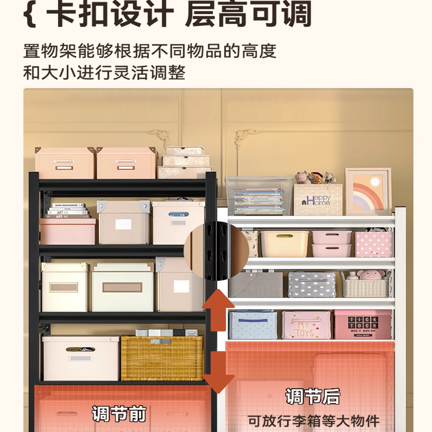 陽臺廚房落地收納架靠牆儲藏間超市快遞儲物架家用貨架多層置物架 2