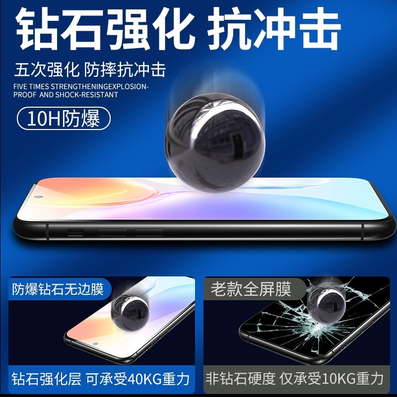 適用華為Pura70鋼化膜p70全屏高清p50e防摔防爆p40防窺p30手機膜 3