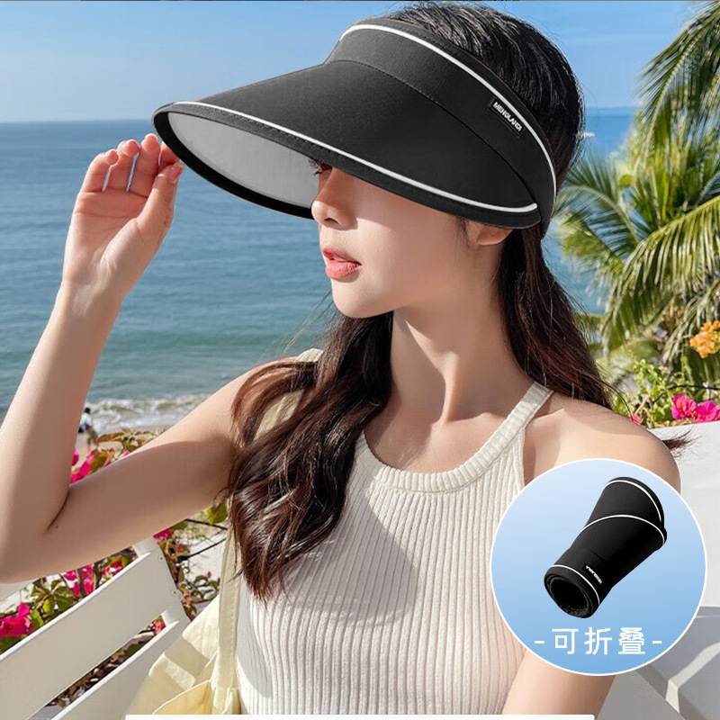 UPF50+夏季大帽簷防曬帽女uv紫外線空頂陽帽子騎車遮臉百搭防曬帽 3