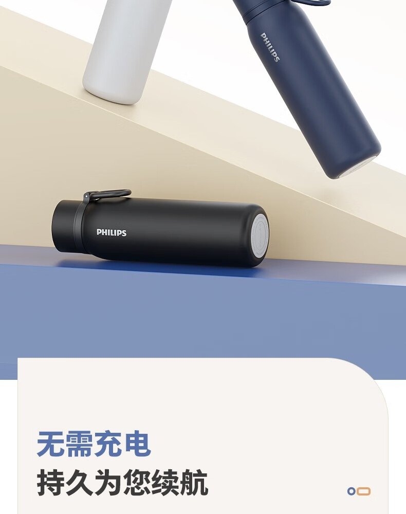 飛利浦數位顯示保溫瓶 AWP2569（深藍色／24小時鎖溫／不銹鋼內膽） detail 10