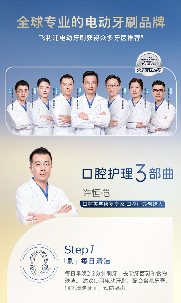 飛利浦聲波電動牙刷HX2461-06（深藍）｜現代簡約設計・多模式智能護齒 detail 12