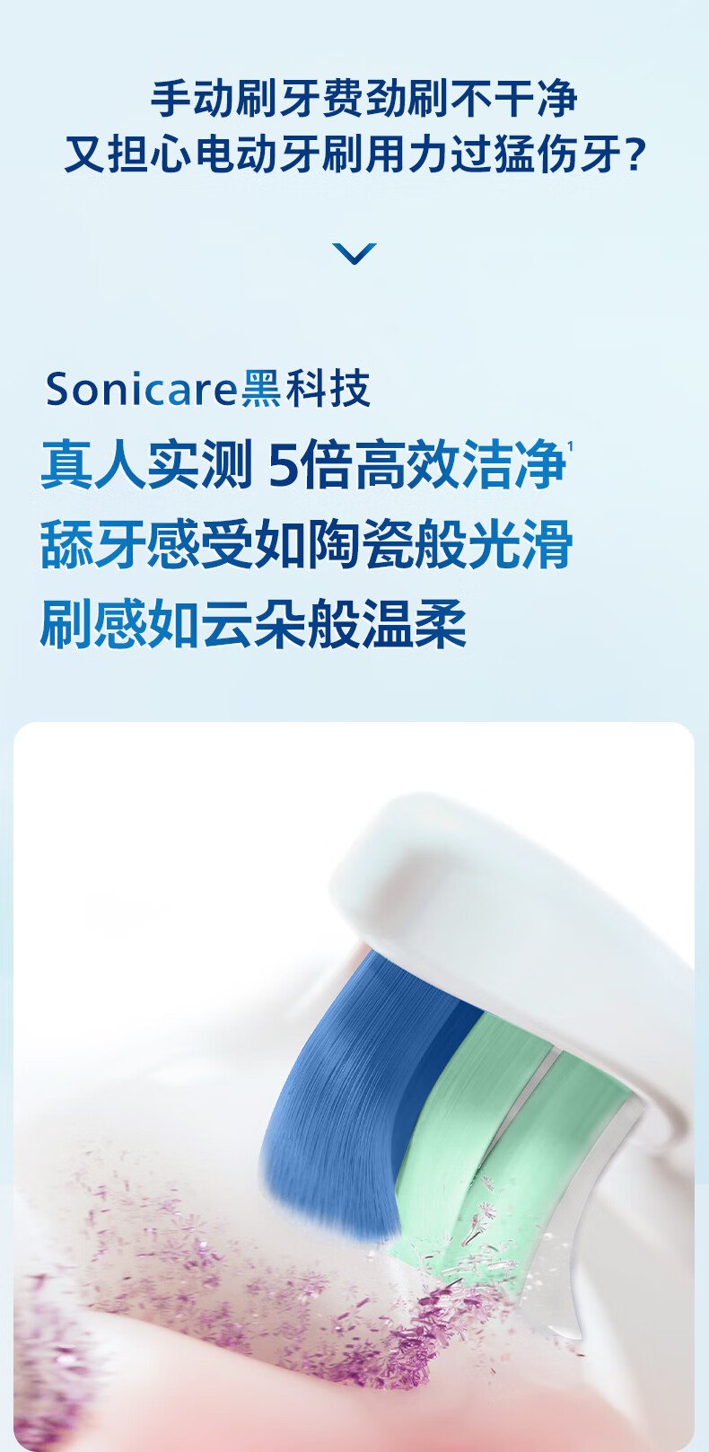 飛利浦 Sonicare 電動牙刷 HX5181/02 （星雲藍｜現代簡約設計｜超音波科學潔牙） detail 2